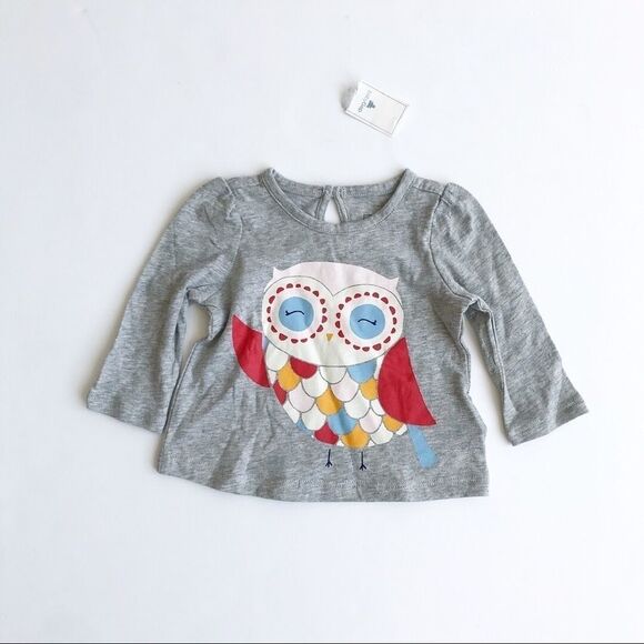 Babygap NWT owl long sleeve top 3-6 months - Picture 1 of 2